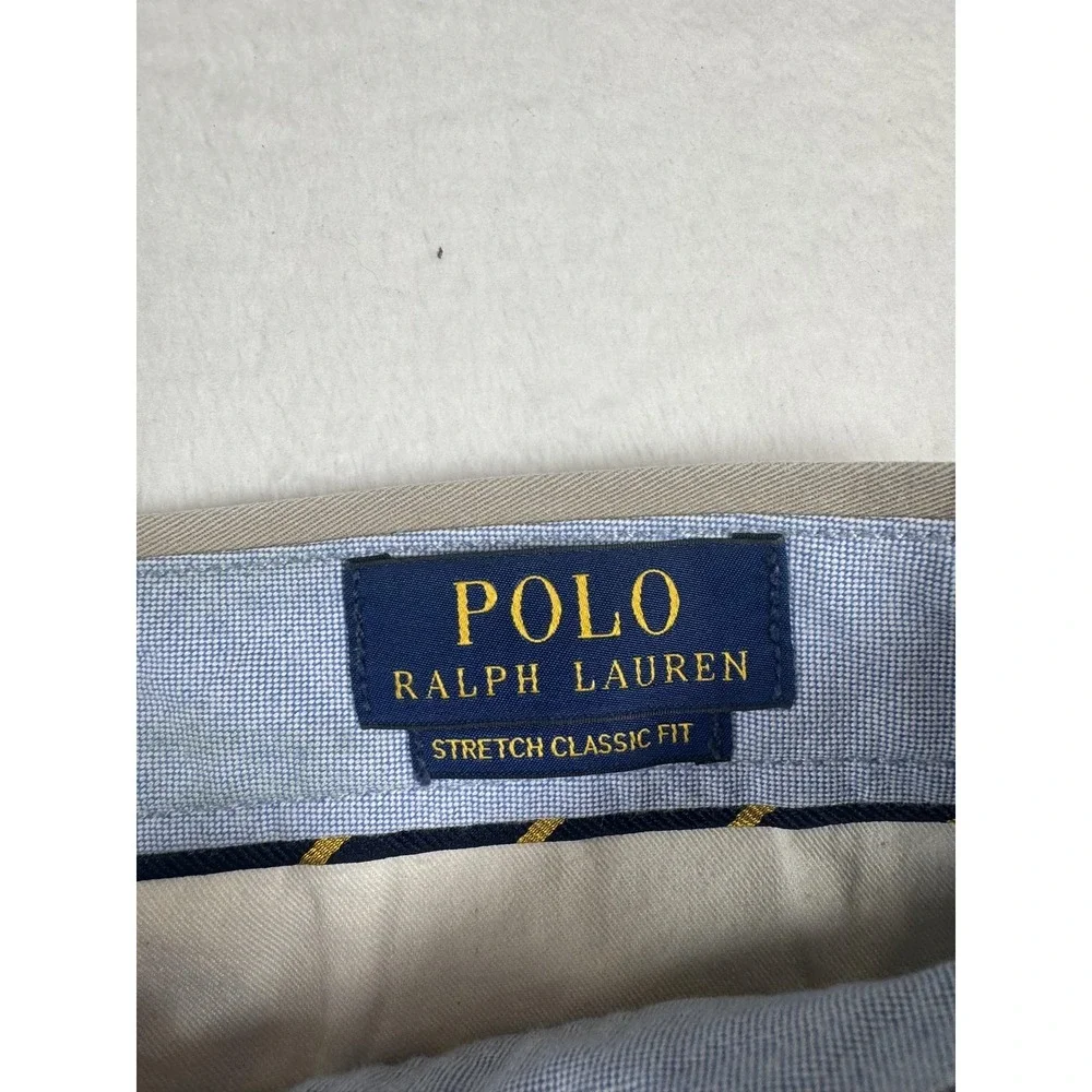 Polo Ralph Lauren Shorts Mens 32 Khaki Beige Stretch‎ Classic Fit Chino Casual